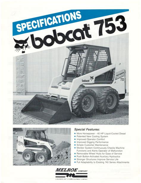 bobcat 753 specs sheet